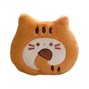 Плюшевая кукла Butter Meow Biscuits With Tiger Skin Roll высотой 23 см KUMAOYA, коричневый