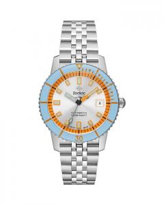 Компрессионные дайверские часы Zodiac Super Sea Wolf, 40 мм, серебряный