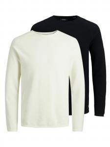 JACK & JONES Свитер 'Hill' в крапчатом черном цвете