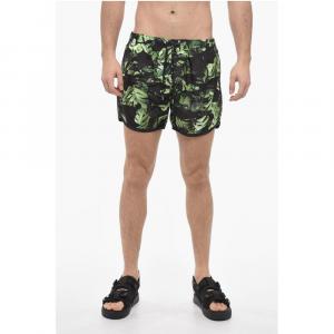 Плавки-шорты с растительным мотивом Neil Barrett, Bicolor