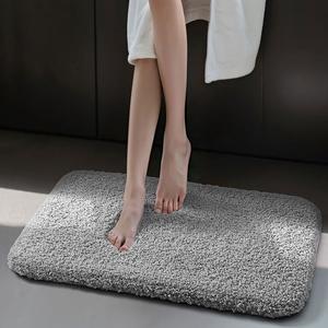 Dajiang Ковер 50x80 см для входа в ванную/туалет, звездный рейтинг, впитывающий и быстросохнущий, утолщенный, нескользящий, цвет lava gray