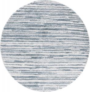 Ковер SAFAVIEH, 201 x 201 см, Rumi Shag Collection, круглый, Light Blue & Ivory, без линьки и простой в уходе, толщиной, идеален для гостиной, столовой, спальни (RMS110L)