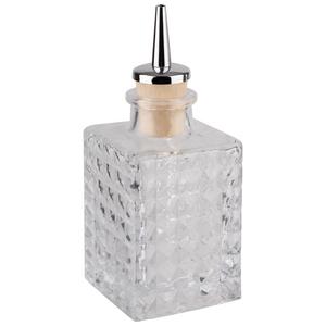 APS 93359 Бутылка для горького напитка / шприц-бутылка, стеклянная, наливная горловина из пробки и нержавеющей стали, 0,1 литр, коктейли, ликеры