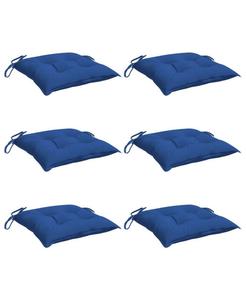 Подушки для стульев, 6 шт, синие, ткань Оксфорд, 15,7"x15,7"x2,8" vidaXL, Blue