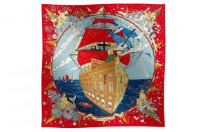 Шёлковый платок HERMES Мультиколор