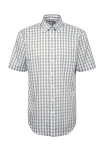 Рубашка делового покроя с коротким рукавом и воротником на пуговицах Seidensticker, зеленый