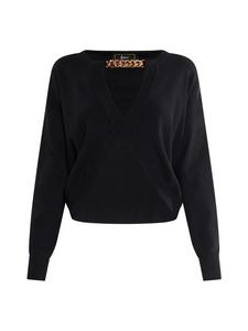 Женский вязаный свитер черного цвета faina