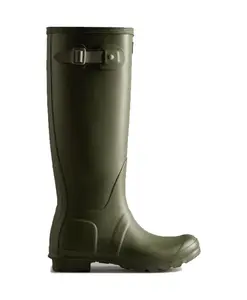 Оригинальные высокие резиновые сапоги оливкового цвета Hunter, зеленый