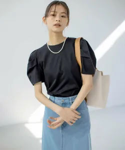 Хлопковая футболка GIZA с отворотами на рукавах Suite L, цвет Black [005]