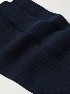 Три пары ребристых носков из смеси хлопка NN07, темно-синий