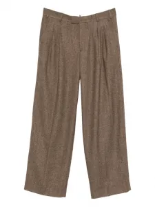 Брюки в елочку A Paper Kid, коричневый