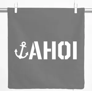 Декоративная наволочка Huuraa Ahoy Anchor, подарок моряку, 40x40 см, стальной серый хлопок, украшение Ahoy Anchor Hellweg Druckerei