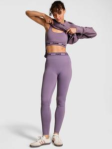 Бесшовные классические леггинсы с логотипом Pink, classic frozen plum