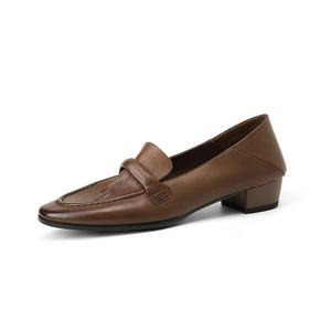 Hongyanglin Коричневые лоферы женские, цвет Brown