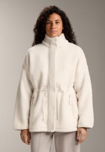 Флисовая куртка OYSHO ADJUSTABLE WAIST FAUX-SHEARLING, Stone