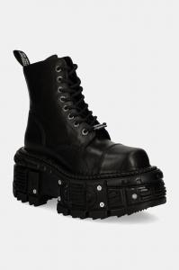 Кожаные мотоциклетные ботинки CRUST NEGRO IMPERFECT TANK NEGRO TORNILLOS New Rock, черный