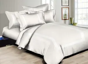 Комплект постельного белья цвета слоновой кости в гостиничном стиле 300Tc Circles Home, ivory