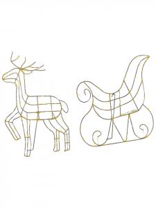 Beliani Светодиодная декоративная лампа SAIJA серебристого цвета - (Ш) 85 x (В) 46 x (Д) 11 см