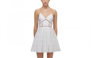 Женское платье без рукавов Self-portrait, белый