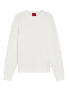 Фактурный свитер Hugo, белый