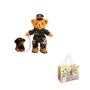 Игрушечная творческая станция полиция пожарные плюшевые медведи куклы высота 30см KUMAOYA