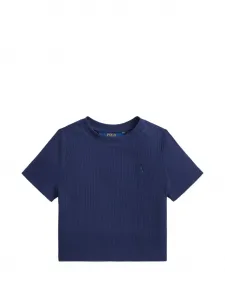 Футболка с вышитым логотипом Polo Ralph Lauren Kids, синий