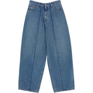 Джинсы с эффектом потертостей MM6 Maison Margiela, синий