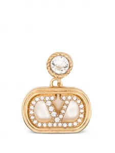 Серьги с украшением в виде логотипа V Valentino Garavani, золотой