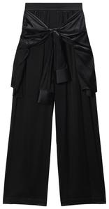 Боксерские брюки Alexander Wang с высокой посадкой и стилизованной рубашкой, черный