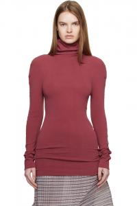 Декабрьская хлопковая водолазка-багет Issey Miyake, коричневый