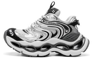 TIMESPEAK Низкие кроссовки унисекс, массивные, черно-серебристые, цвет Black Silver