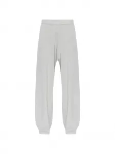 Брюки с ребристым поясом Fabiana Filippi, серый