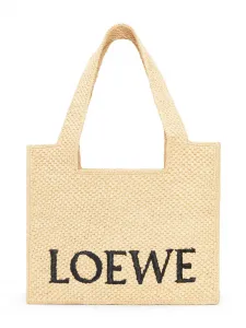 Средняя сумка LOEWE Font Tote из рафии, нейтральный
