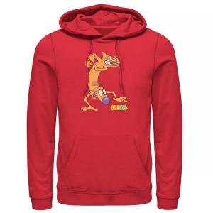 Мужская толстовка с капюшоном Nickelodeon CatDog Tough Guys Licensed Character, красный