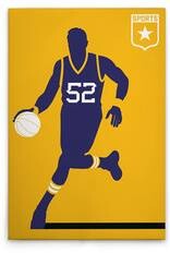 Картина на холсте A.S. Création Basketball цвет gelbviolettschwarzweiss