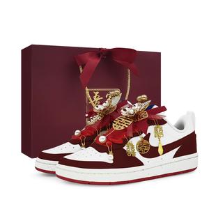 Кроссовки для скейтбординга Court Borough с амортизацией, устойчивые к истиранию и скольжению, низкие, унисекс, цвет Burgundy Nike, match made in heaven