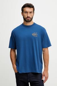 Хлопковая футболка Calvin Klein Jeans, синий