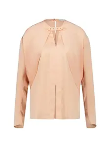 Атласная блузка с длинными рукавами Rabanne, бежевый