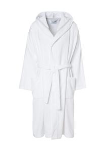 Халат с накладными карманами и капюшоном Manguun, белый