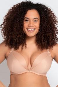 Многофункциональный бюстгальтер с глубоким вырезом и мягкими чашечками Curvy Kate, бежевый