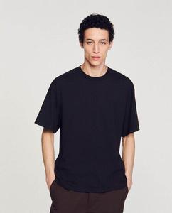 Мужская футболка оверсайз из хлопка Sandro, черный