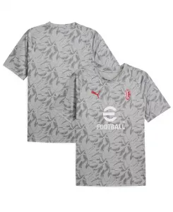 Мужская серая тренировочная майка AC Milan 2025/26 для предматчевых тренировок Puma