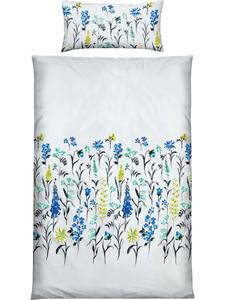 Erwin Müller Постельное белье из жатой ткани сине-зеленого цвета