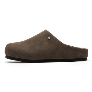 Chi Wolf Закрытые тапочки мужские с длинным ворсом бежевые, цвет Long Fleece Beige