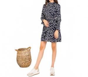 Платье с принтом и присборенной талией, цвет «синий» Thml, темно-синий