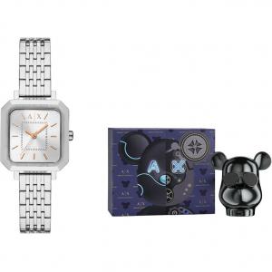 ARMANI EXCHANGE Женские часы с кварцевым механизмом и серебристым циферблатом