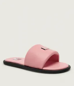 Кожаные тапочки Tommy Jeans, розовый