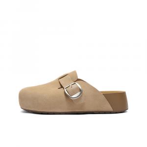 Женские сандалии с закрытым носком и резиновой подошвой, устойчивые к истиранию BELLE, Apricot