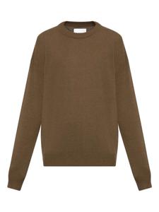 Свитер с круглым вырезом Jil Sander, коричневый