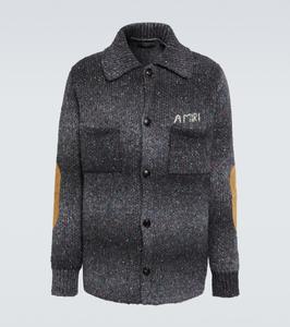 Верхняя рубашка из натуральной шерсти Amiri, черный